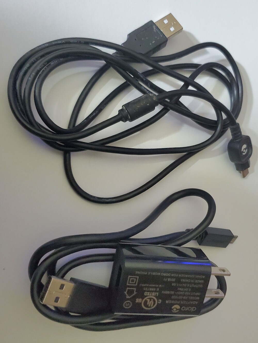 Doro Black USB Wall Charger and Adapter for Phone**39" Cord